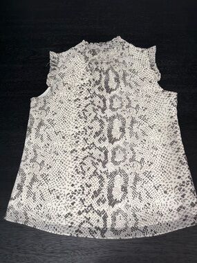 J. Crew Neutral Snake-Print Mock Ruffle Camisole